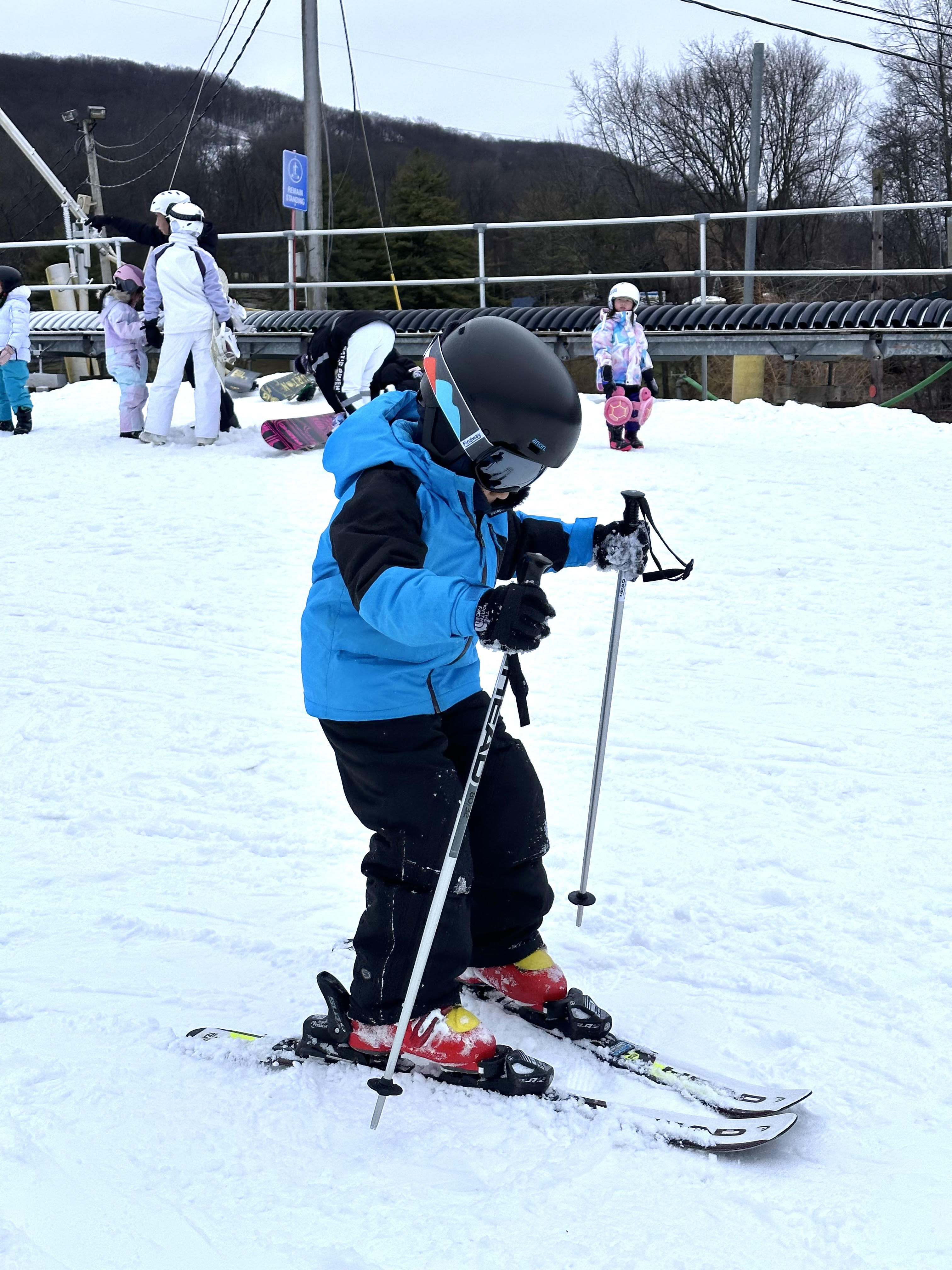 Ski trip mountain view